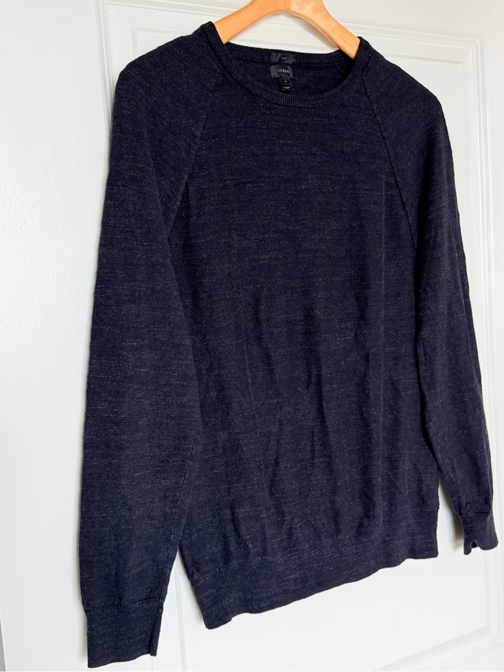 J.Crew Slim Rugged Cotton Textured Raglan Sweater M